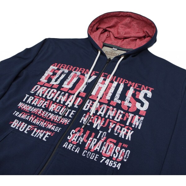 ULTIMATES Mikina Airborn, tmavomdorá-posledný kus 3XL 01144 32502485