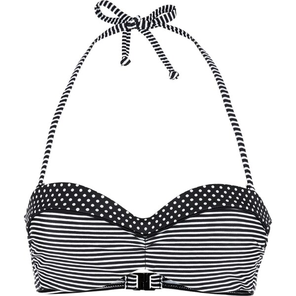 s.Oliver Bikinový top Avni čierna / biela 54222107