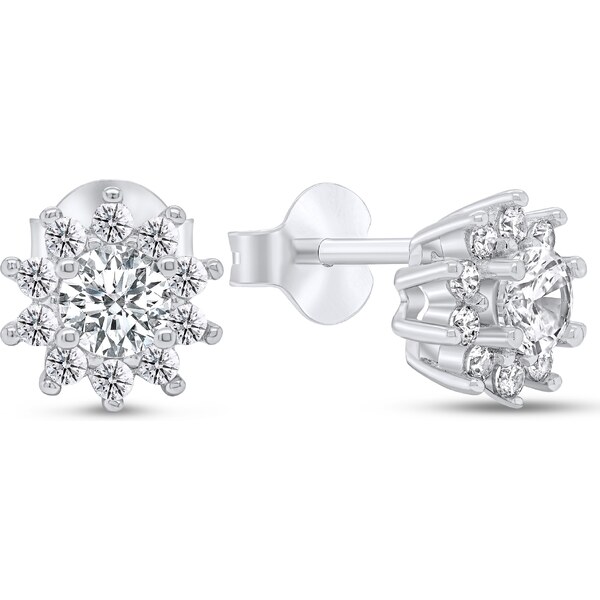 Brilio Silver Trblietavé strieborné náušnice so zirkónmi EA325W 66590238