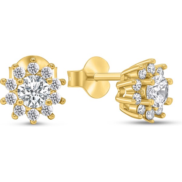 Brilio Silver Trblietavé pozlátené náušnice so zirkónmi EA325Y 66579720