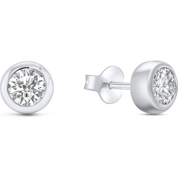 Brilio Silver Nadčasové strieborné náušnice s čírymi zirkónmi EA334W 66583092