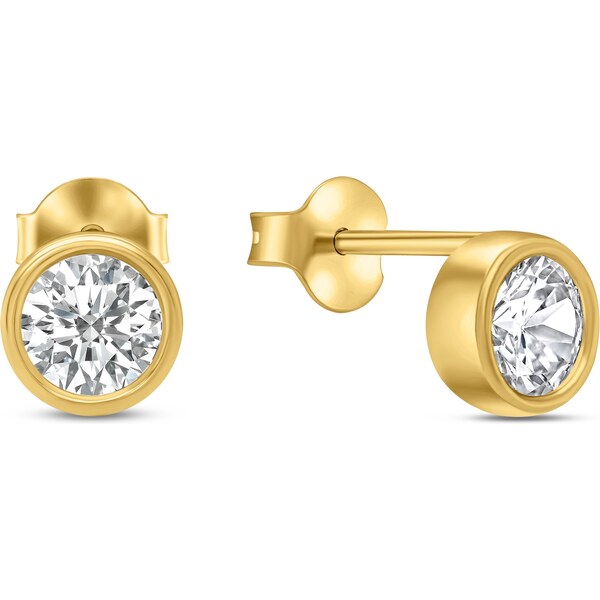 Brilio Silver Minimalistické pozlátené náušnice EA323Y 66583619