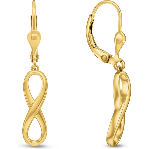 Brilio Silver Štýlové pozlátené náušnice Nekonečno EA327Y 66595499