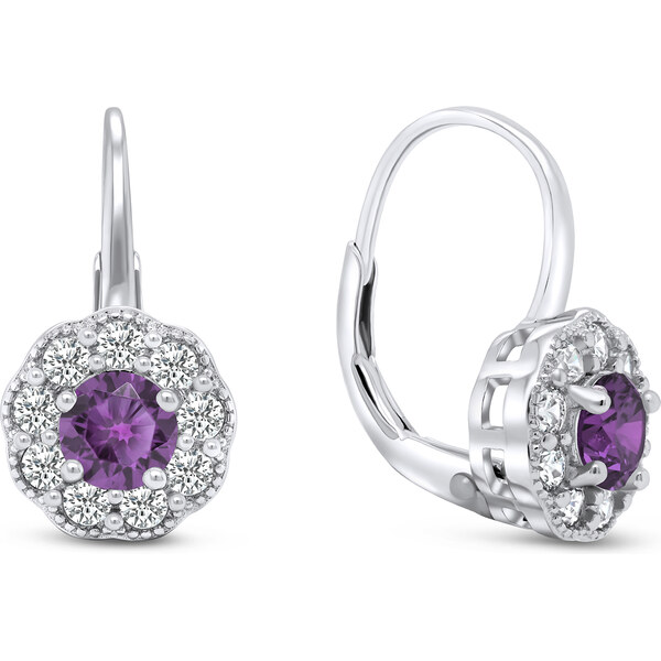 Brilio Silver Oslnivé visiace náušnice zo striebra so zirkónmi 66631213