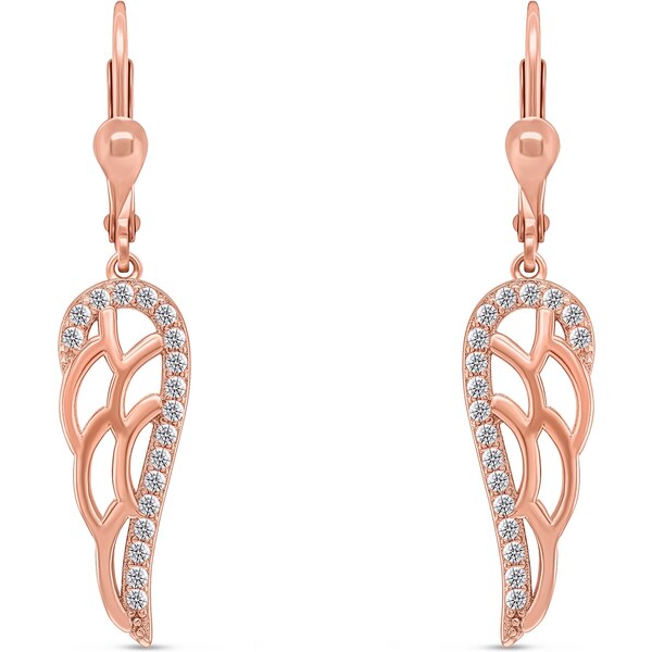 Brilio Silver Krásne bronzové náušnice Anjelské krídlo EA330R 66586833