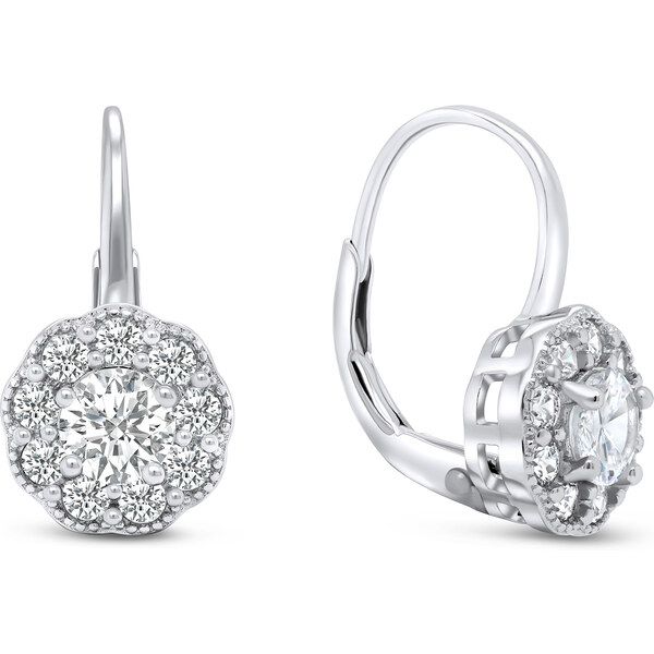 Brilio Silver Oslnivé visiace náušnice zo striebra so zirkónmi EA333W 66615803