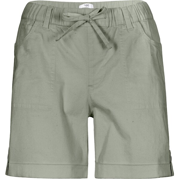 bonprix Bavlnené bermudy s pásom na gumu, farba zelená 44974096