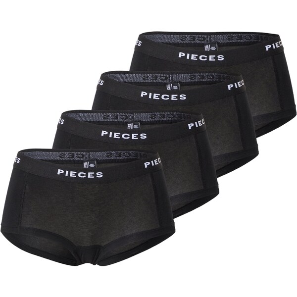 PIECES Nohavičky čierna / biela 28028507