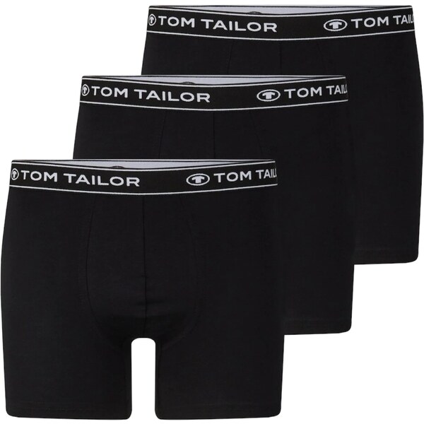 TOM TAILOR Boxerky čierna / biela 34195533