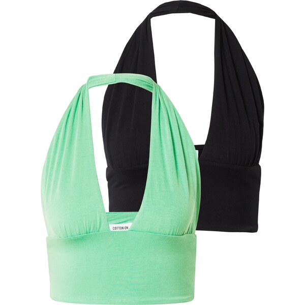 Cotton On Top SOFI svetlozelená / čierna 63142038