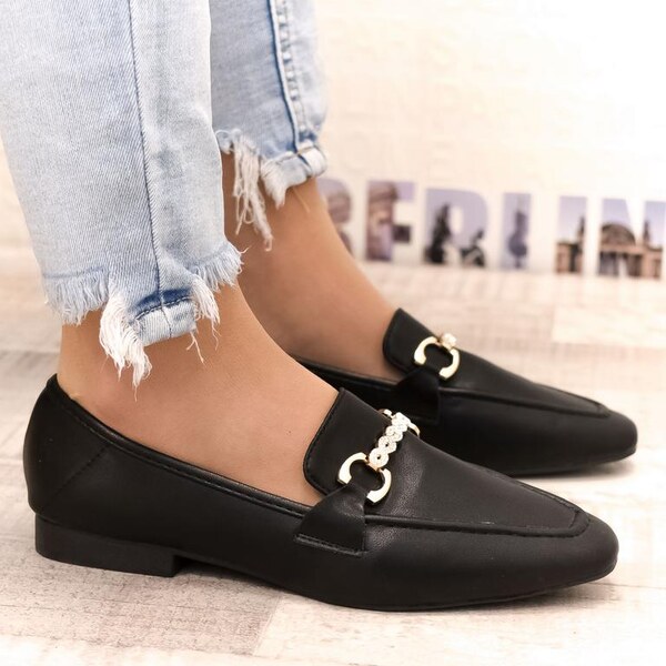 WDE Dámske čierne mokasíny GILA 32626188