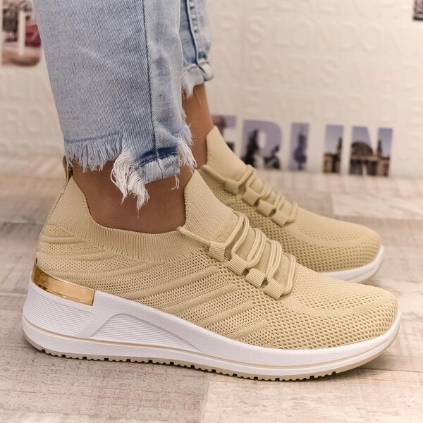 COMER Dámske béžové tenisky NORA 32626195