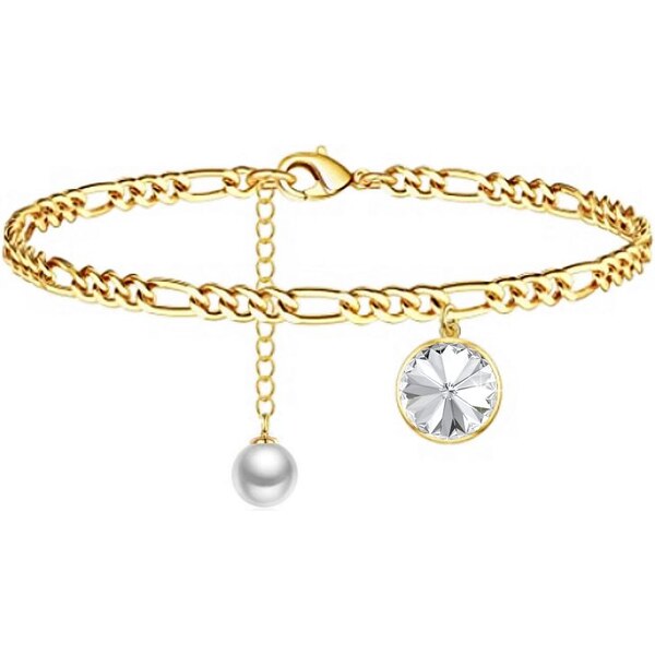 SWAROVSKI Elements Swarovski e. zlatá retiazka na členok Rondine, 32662705