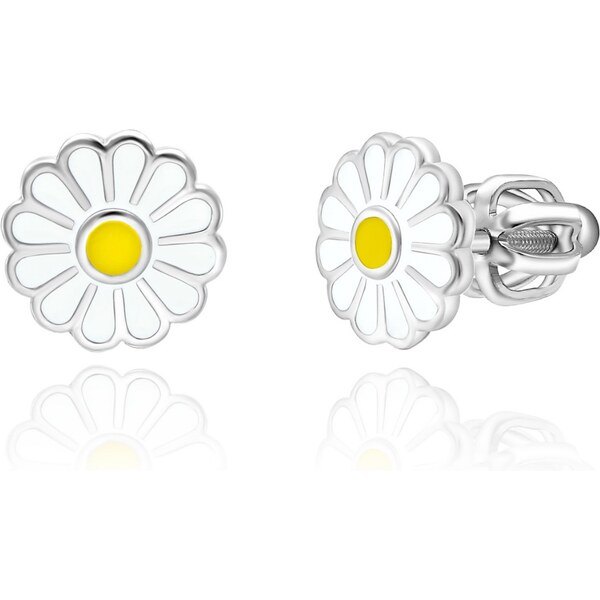 Olivie Strieborné náušnice na skrutku SEDMOKRÁSKA 5930 32753853