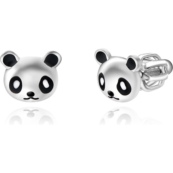 Olivie Strieborné náušnice na skrutku PANDA 5941 32753863