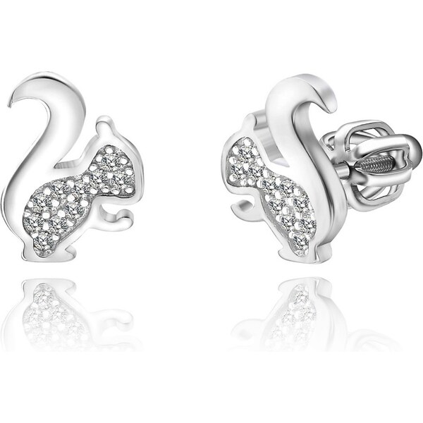 Olivie Strieborné náušnice na skrutku VEVERIČKA 5944 32775184