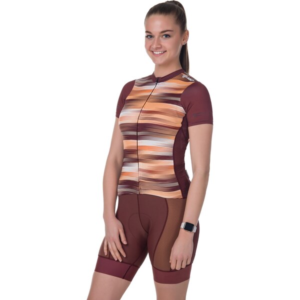 Dámsky cyklistický dres Kilpi MOATE-W tmavo červená 31923445