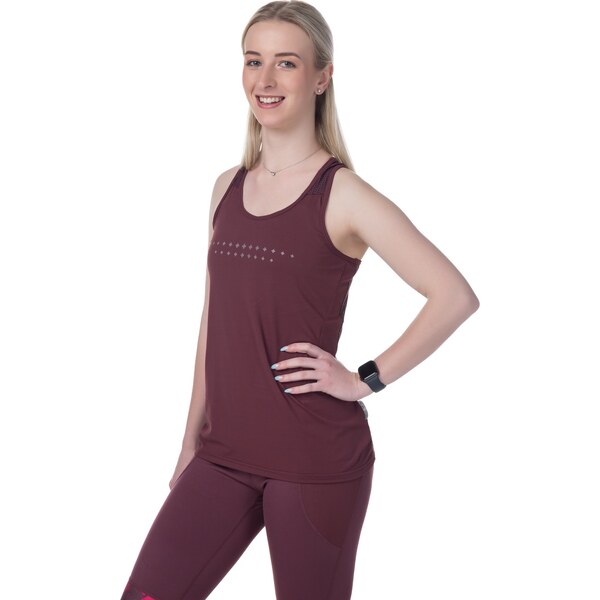 Dámsky bežecký top Kilpi SIEN-W tmavo červená 32257401