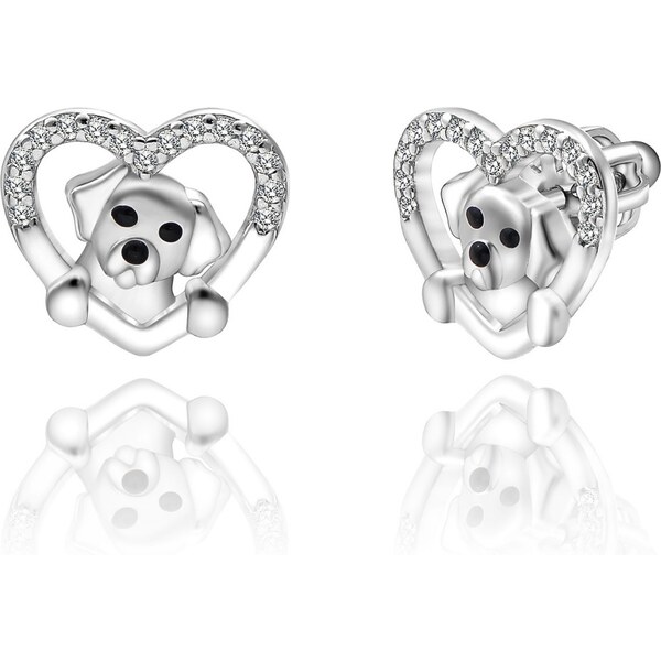 Olivie Strieborné náušnice na skrutku ŠTENIATKO 5933 32753855