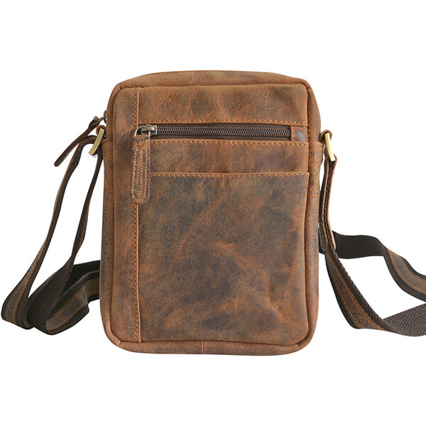 Malá hnedá pánska kožená taška Mercucio hunter 63345318