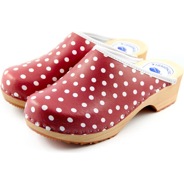 Glara Retro dreváky s bodkami na podpätku 32740988