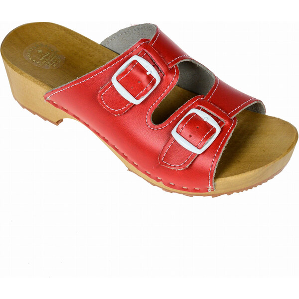 Glara Kožené dreváky jednofarebné 32741008