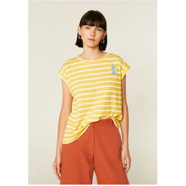 Compania Fantastica Žlté pásikavé tričko 32775305