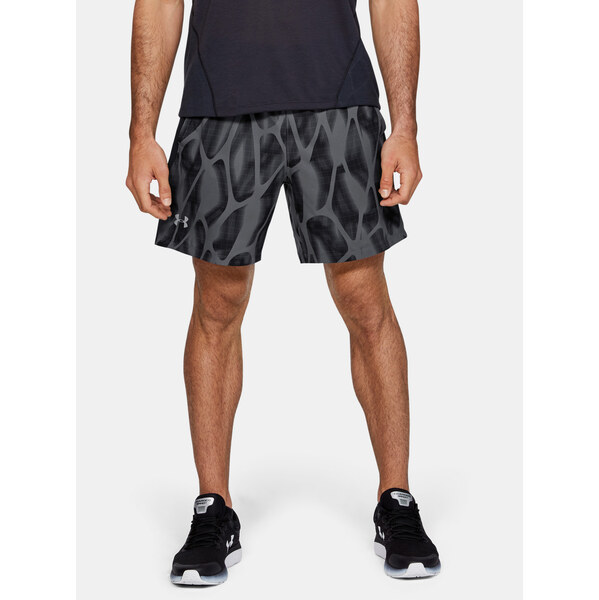 Šedé pánske vzorované šortky Launch SW Under Armour 66802904