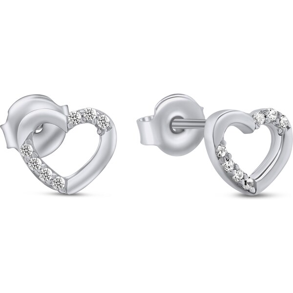 Brilio Silver Romantické srdiečkové náušnice GOLD053 66579642