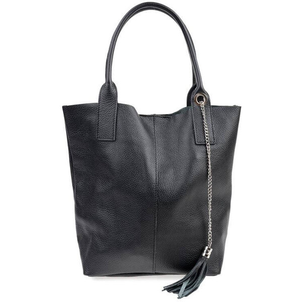 Carla Ferreri Dámska kožená kabelka Hobo CF1619 Nero 66694458