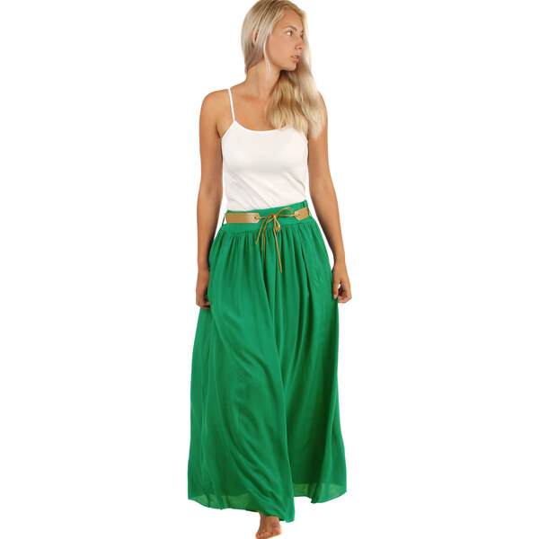 Glara Dámska dlhá sukňa s vreckami 32795993