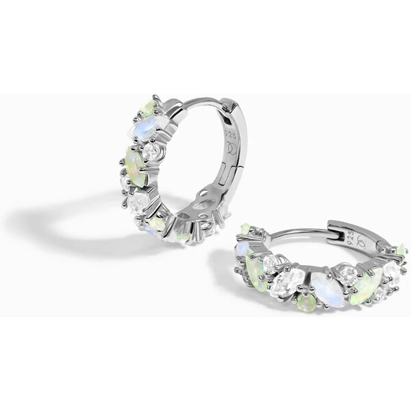 Royal Exklusive Royal Fashion strieborné rhodiované náušnice Krúžky z 48151416