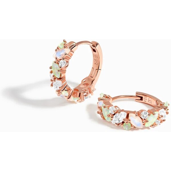 Royal Exklusive Royal Fashion náušnice Krúžky z mnohých drahokamov 14k 48151415