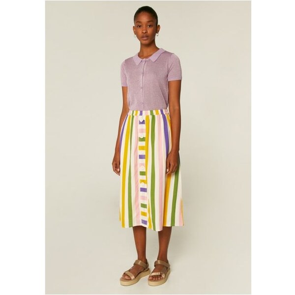 Compania Fantastica Pruhovaná midi sukňa 32839060