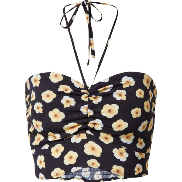 ABOUT YOU Top Celia svetložltá / čierna / biela 58421172