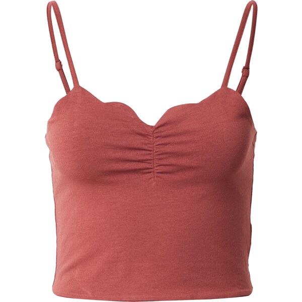ABOUT YOU Top Francesca hnedá / červená 54231656