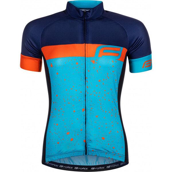 Force dres spray dámsky, krátky rukáv, modro-oranžový 36062119