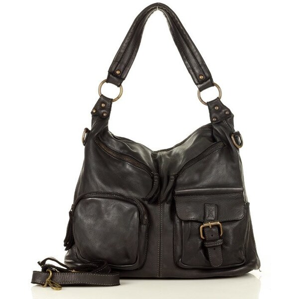 Marco Mazzini handmade MARCO MAZZINI Kožená crossbody kabelka | čierna 32859384