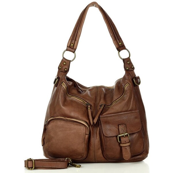 Marco Mazzini handmade MARCO MAZZINI Kožená crossbody kabelka | hnedá 32859396