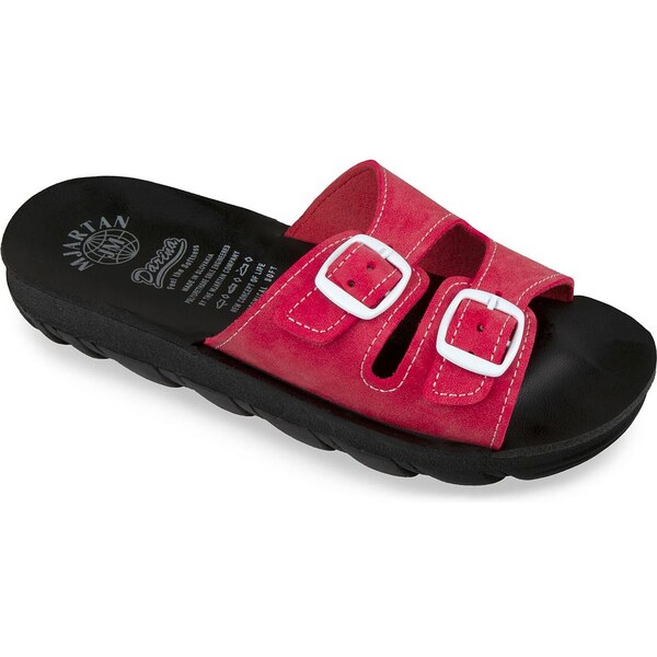 Dámske červené šľapky MJARTAN DARLYN 58160019