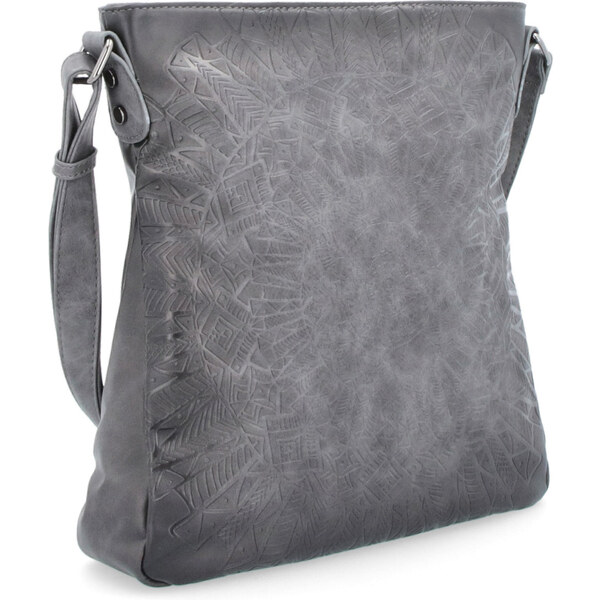 Kabelka zo syntetickej kože crossbody Indee sivá 6279 TS 64019676
