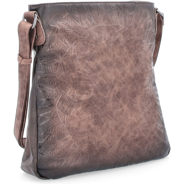 Kabelka zo syntetickej kože crossbody Indee hnedá 6279 H 64019678