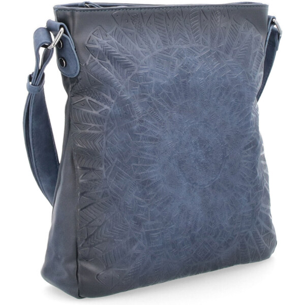 Kabelka zo syntetickej kože crossbody Indee modrá 6279 TM 64019677