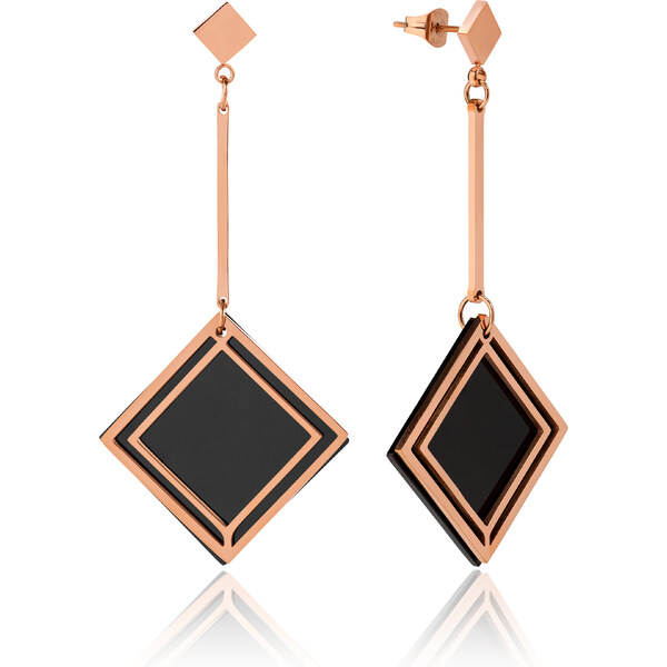 Troli Elegantné bicolor náušnice z ocele 66585567