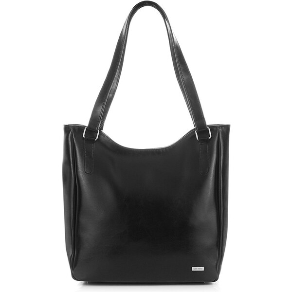 PAOLO PERUZZI Veľká kožená kabelka na rameno | čierna Z-09-BL 32898656