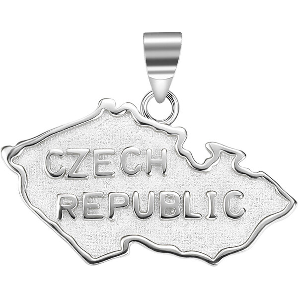 Olivie Strieborný prívesok MAPA ČR 6000 32915939