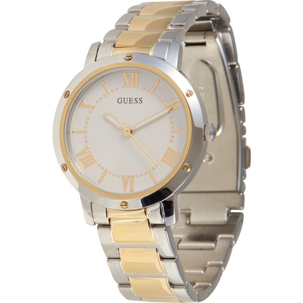 GUESS Analógové hodinky Dawn zlatá / strieborná / biela 54229912