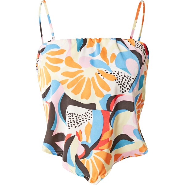 Urban Classics Top svetlomodrá / pastelovo žltá / oranžová / čierna 32920418