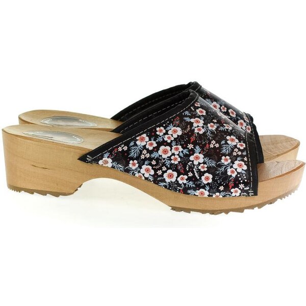 JOHN-C Dámske kožené kvetinové dreváky PETRIOLA 32912430