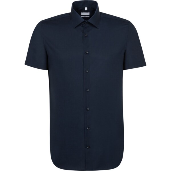 Pánska nežehlivá tmavo modrá košeľa Slim fit s krátkym rukávom 32921175